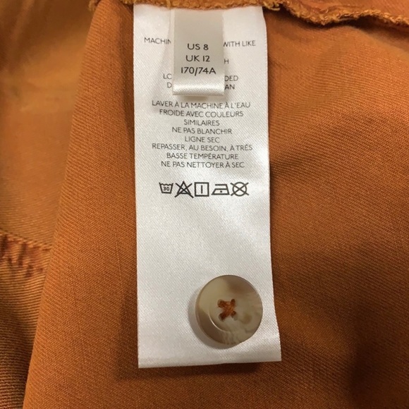 Anthropologie Briony Mini Skirt Dark Orange Size 8 - Picture 11 of 11